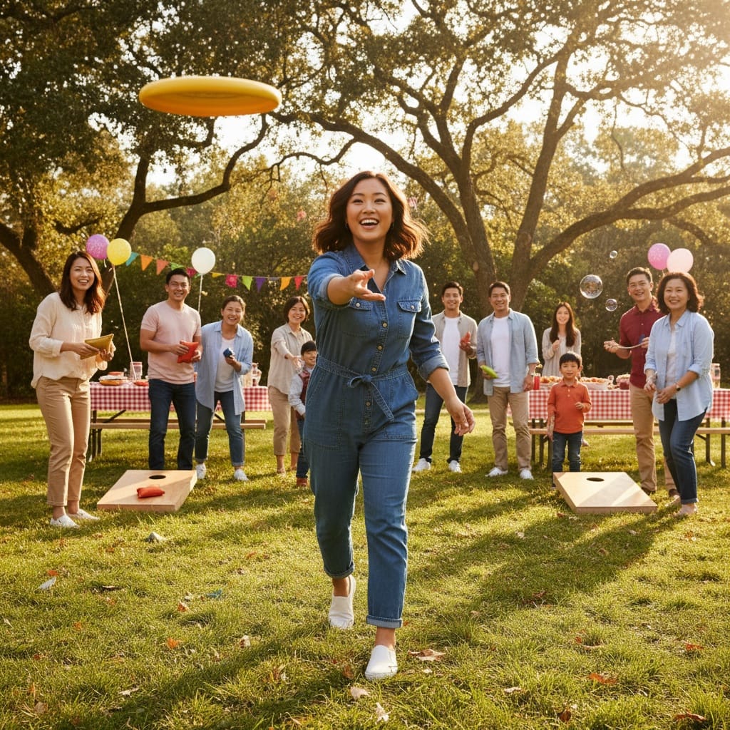 curve asian woman family activity group 14542577