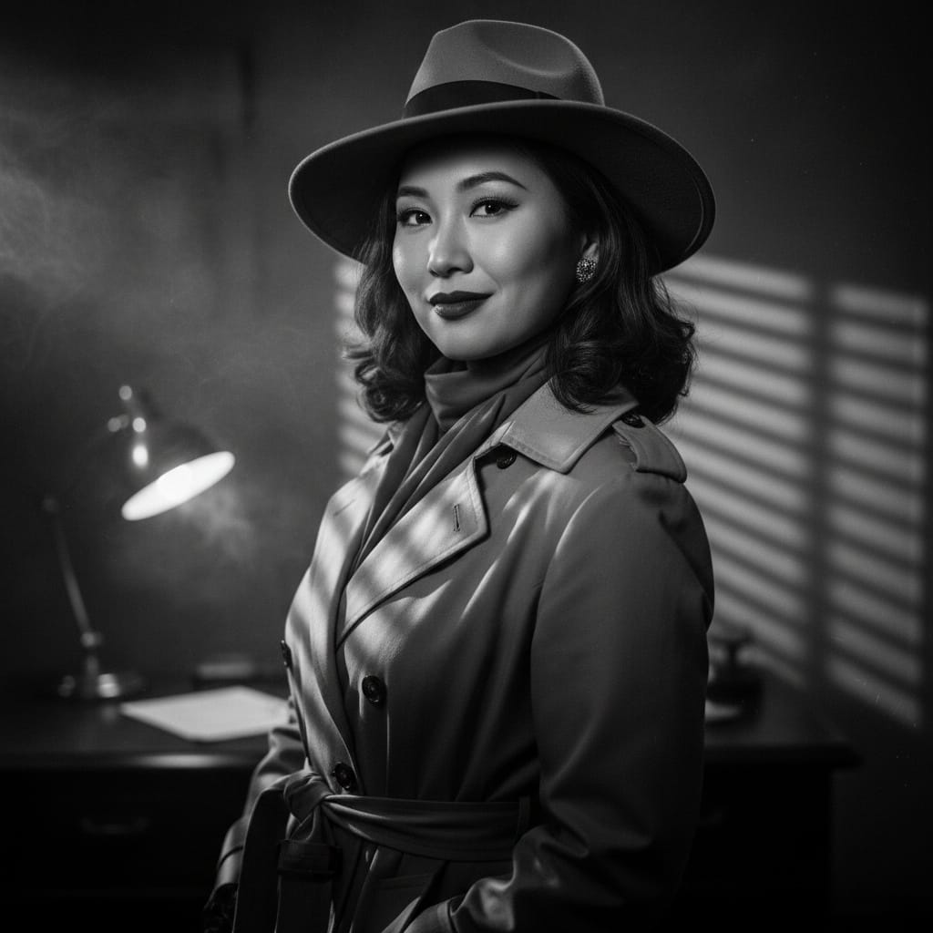 curve asian woman film noir detective 99825061