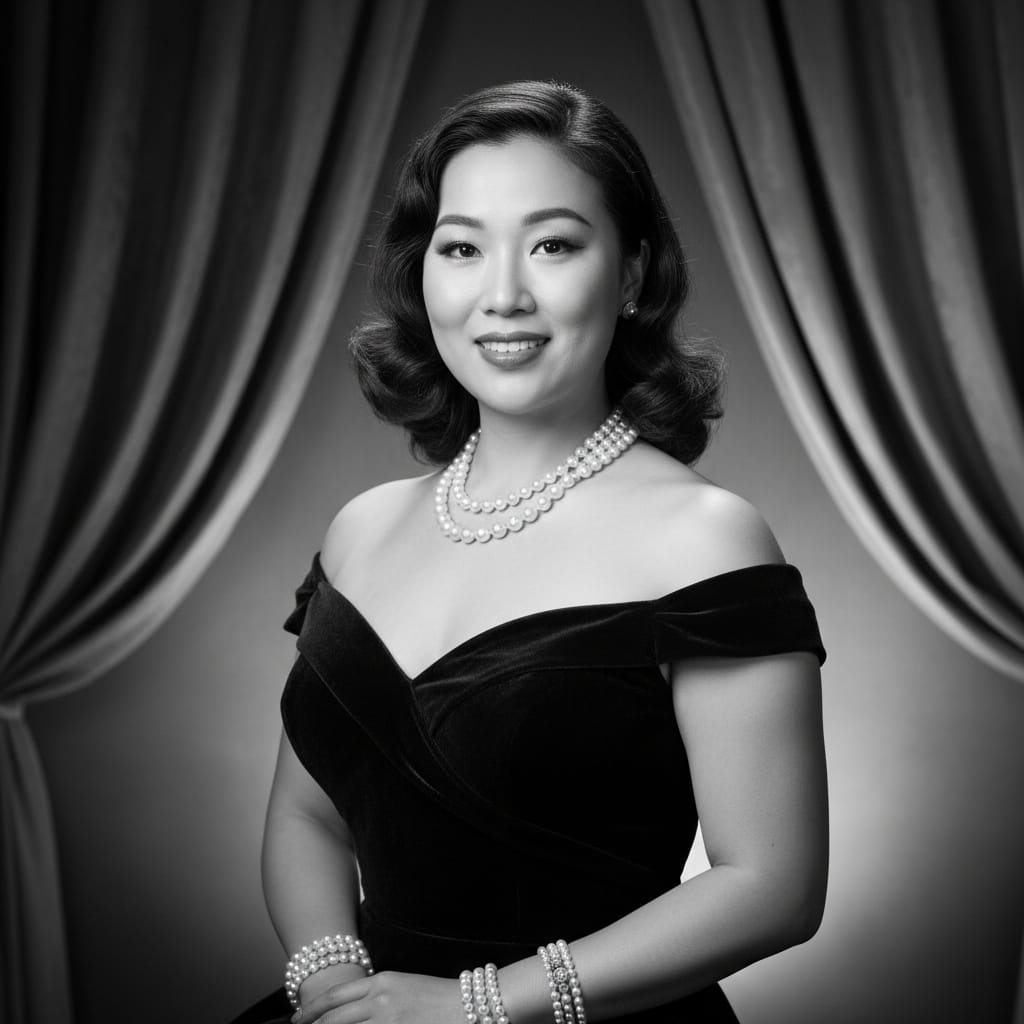 curve asian woman golden age hollywood glamour 26618390