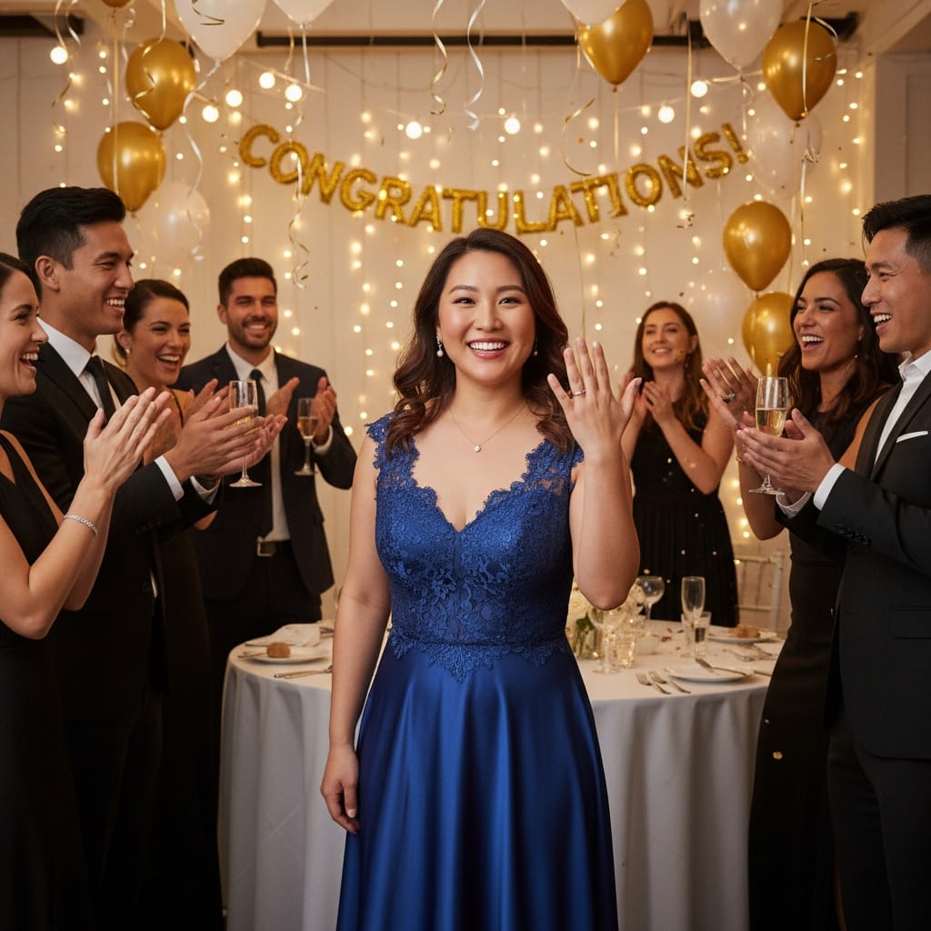 curve asian woman group celebration moment 50869388
