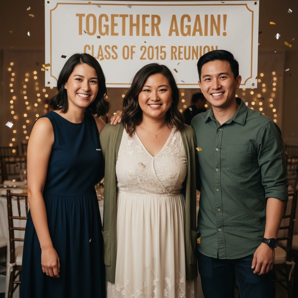 curve asian woman group photo banner backdrop 58498133