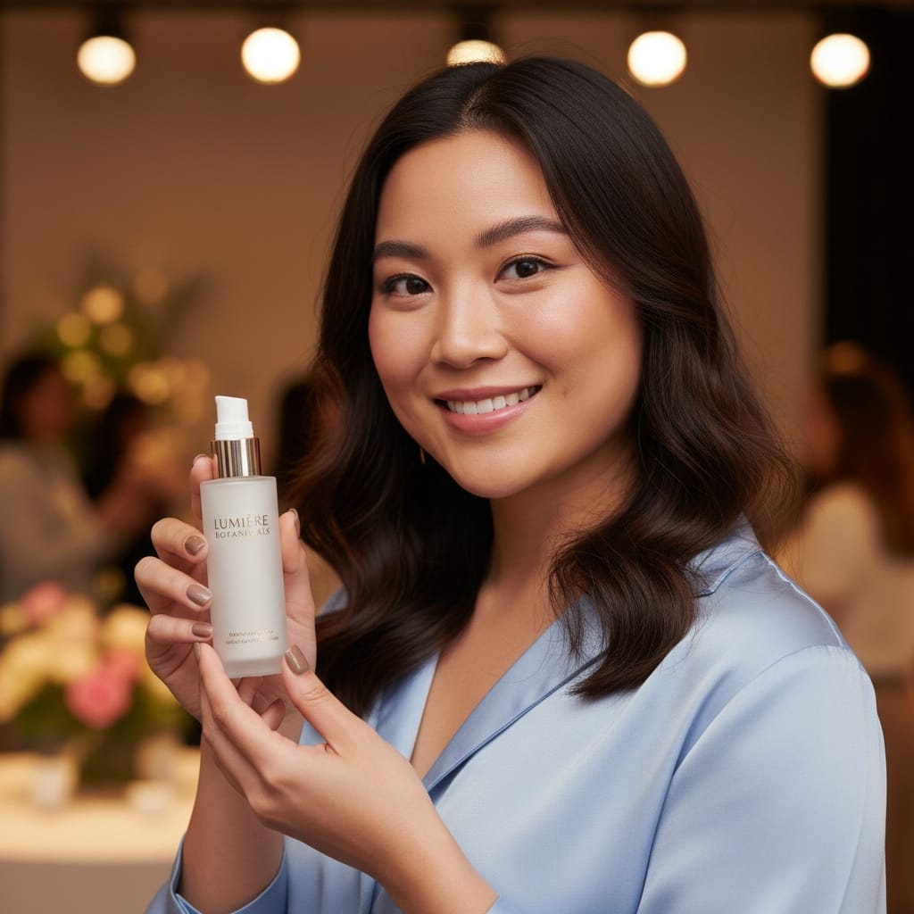 curve asian woman hands holding product 97591823