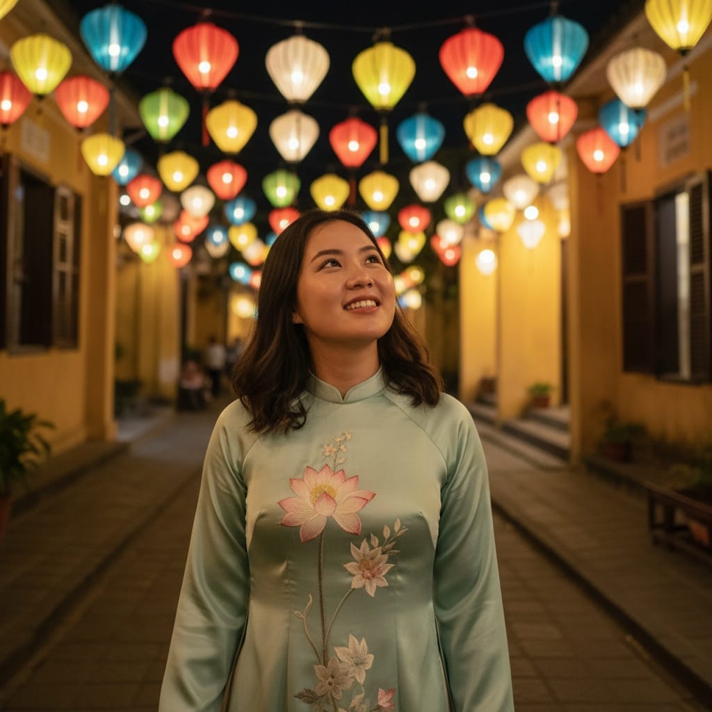 curve asian woman hoi an lantern street 24050156