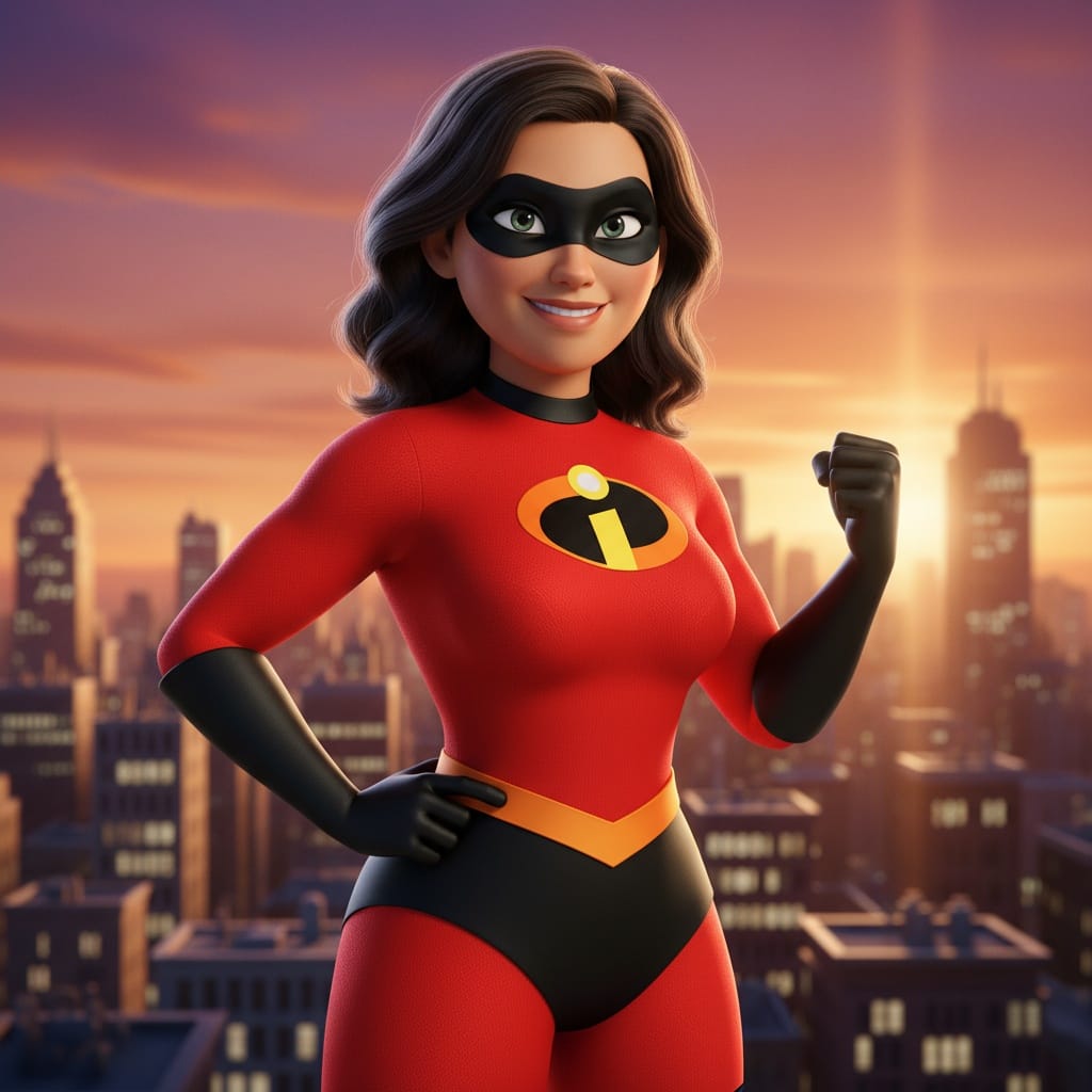 curve asian woman incredibles superhero suit 95823068