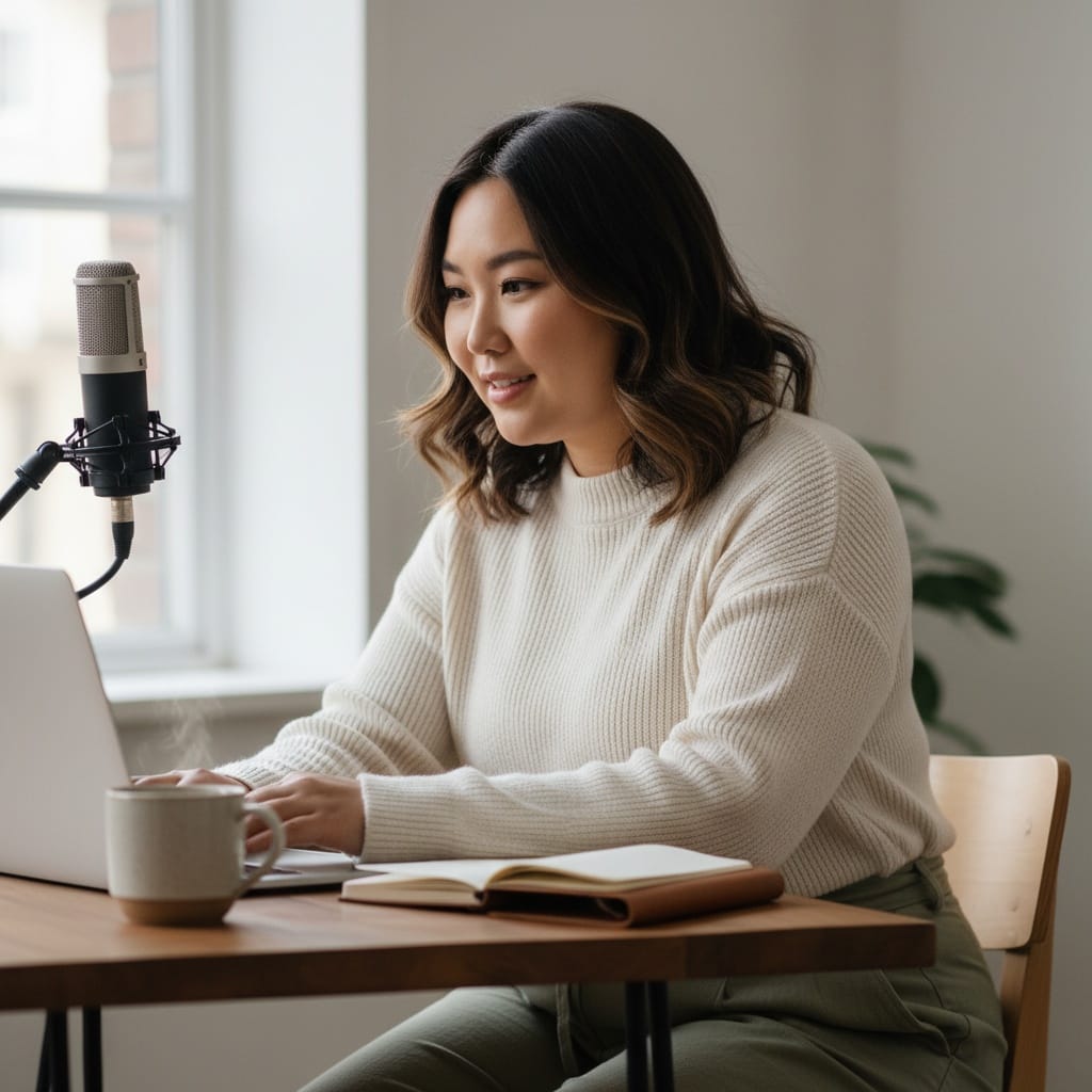 curve asian woman laptop planning content 53540095