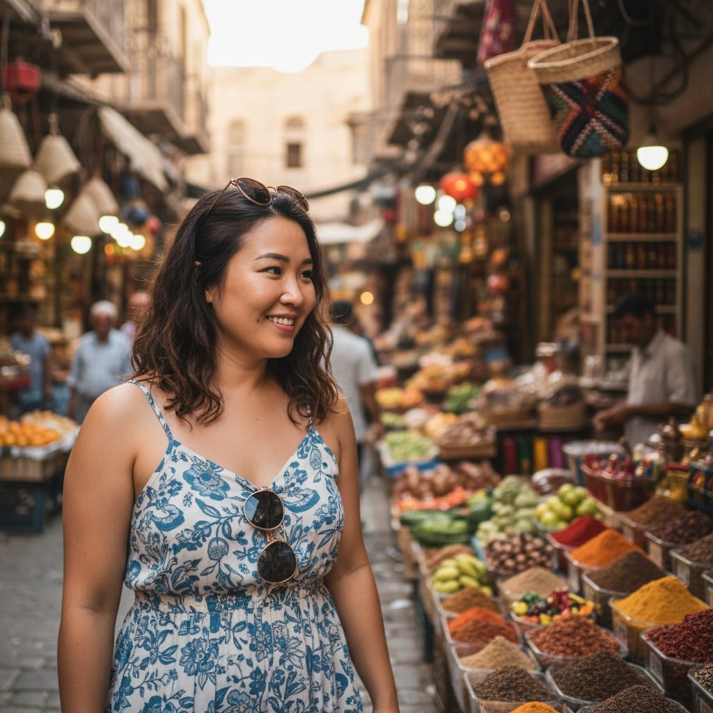 curve asian woman local market exploration 51942445