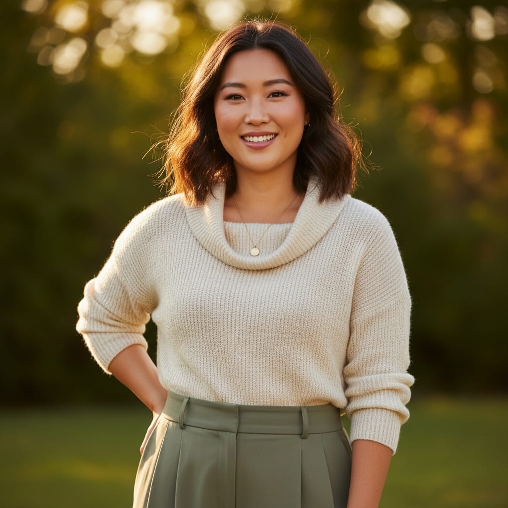 curve asian woman outdoor natural light portrait 25966415