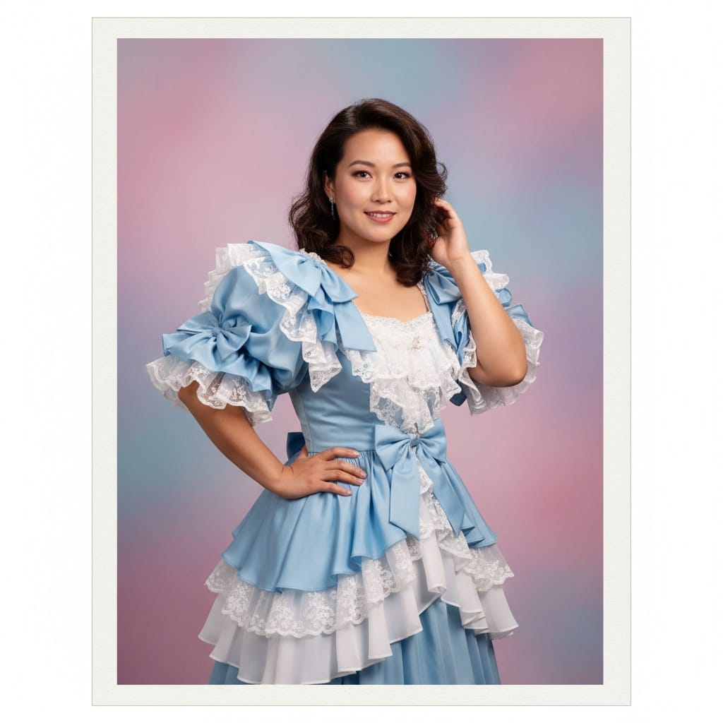 curve asian woman prom formal portrait 44669725