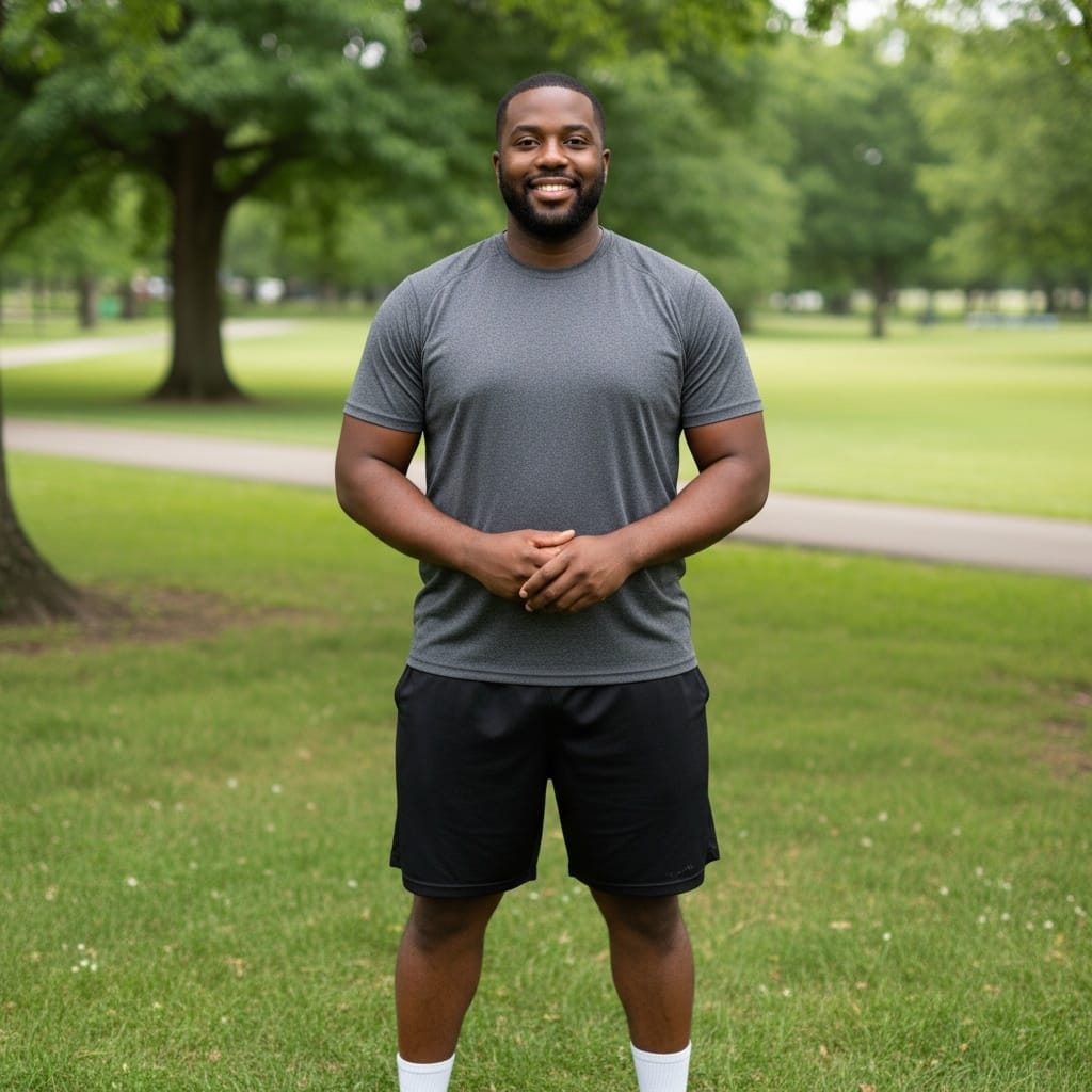 curve black man before outdoor lifestyle starting 31904289