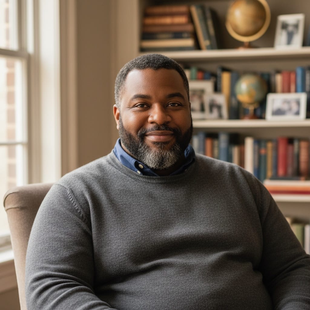 curve black man bookshelf intellectual 48016312