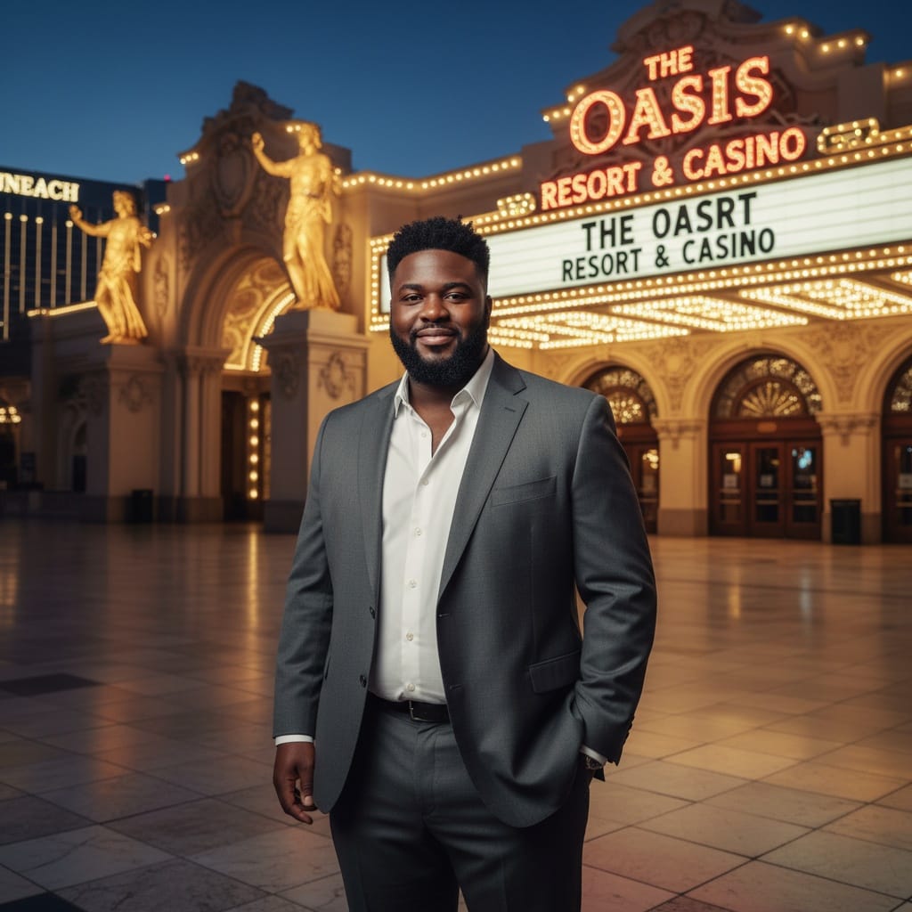 curve black man casino entrance full body 24378629
