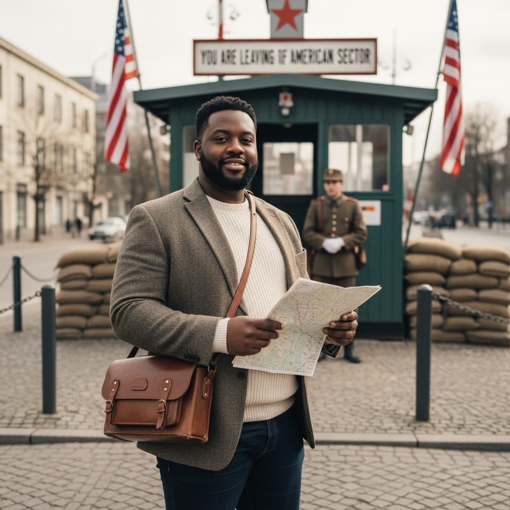 curve black man checkpoint charlie historic 35431249