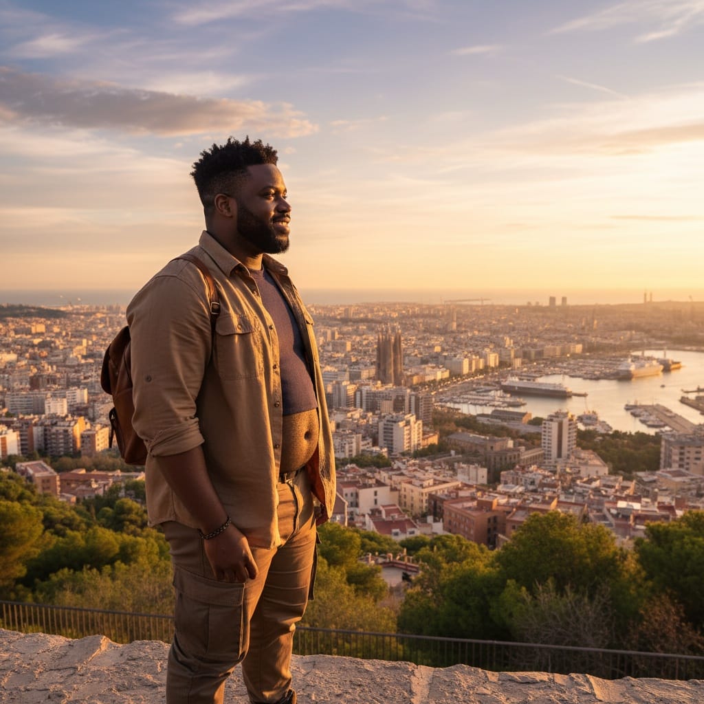 curve black man montjuic panoramic overlook 41869266