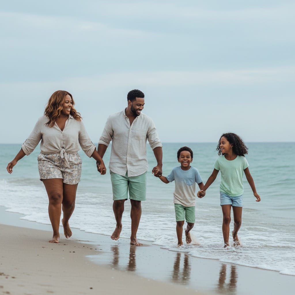 curve black woman beach walking together 39125106