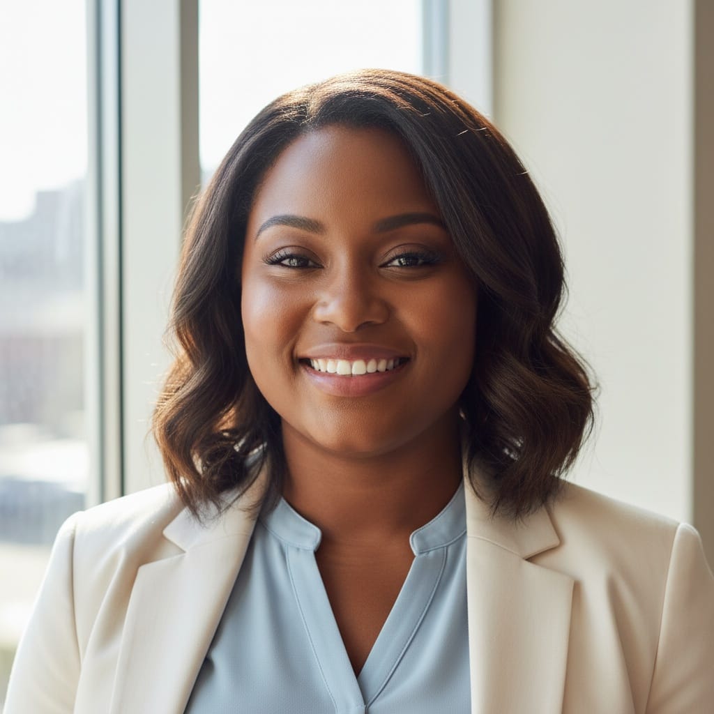 curve black woman bright airy window backdrop 89634051