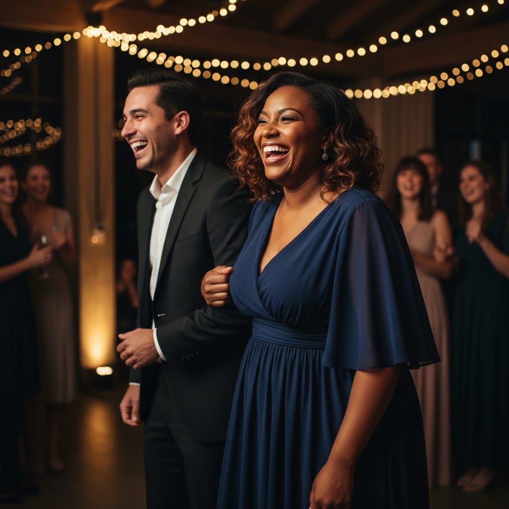 curve black woman candid laughing moment 85269676