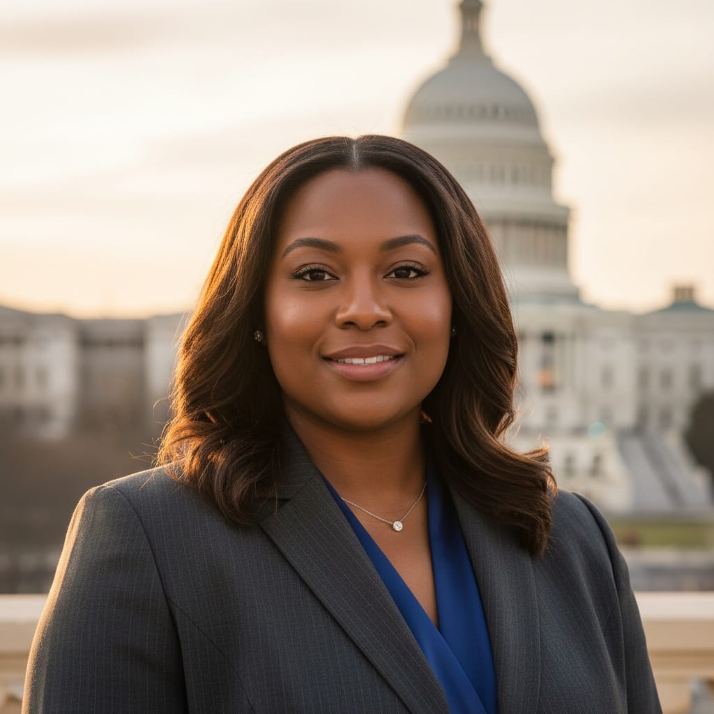 curve black woman capitol building portrait 91408473