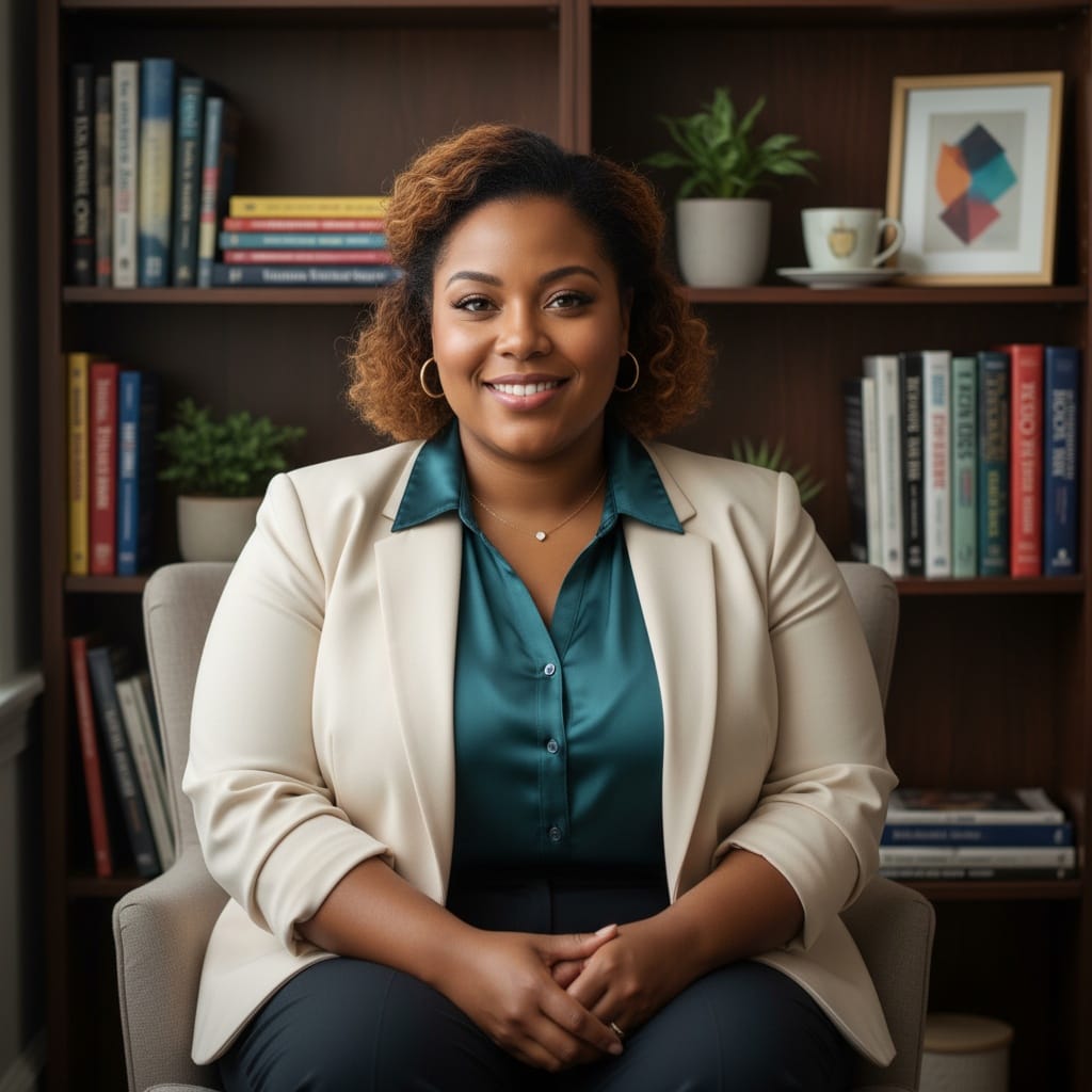curve black woman library bookshelf background 25972739
