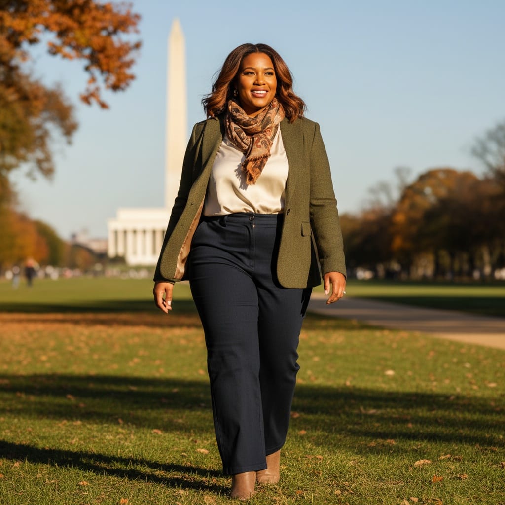 curve black woman national mall walking 75380133