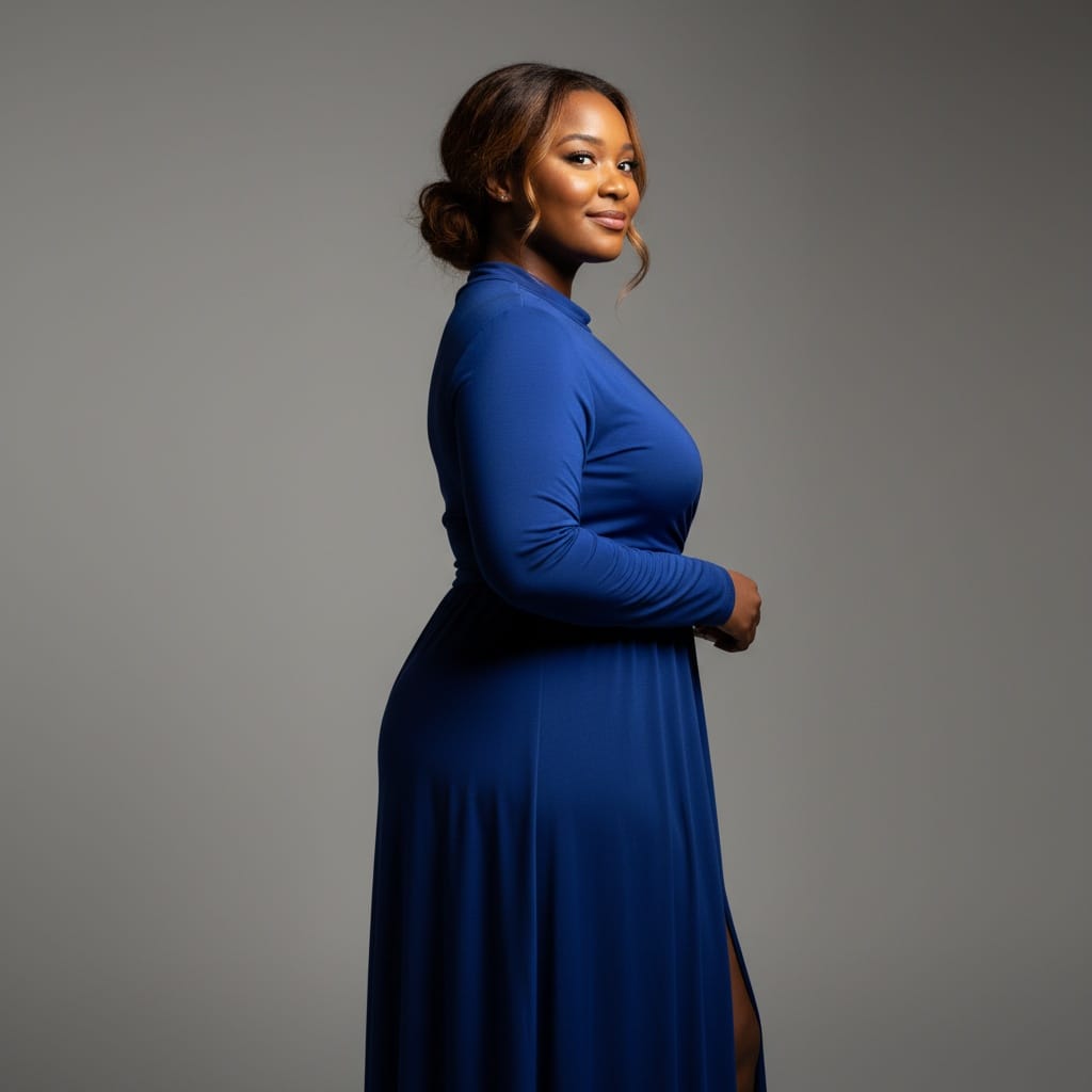 curve black woman profile side view 82986359