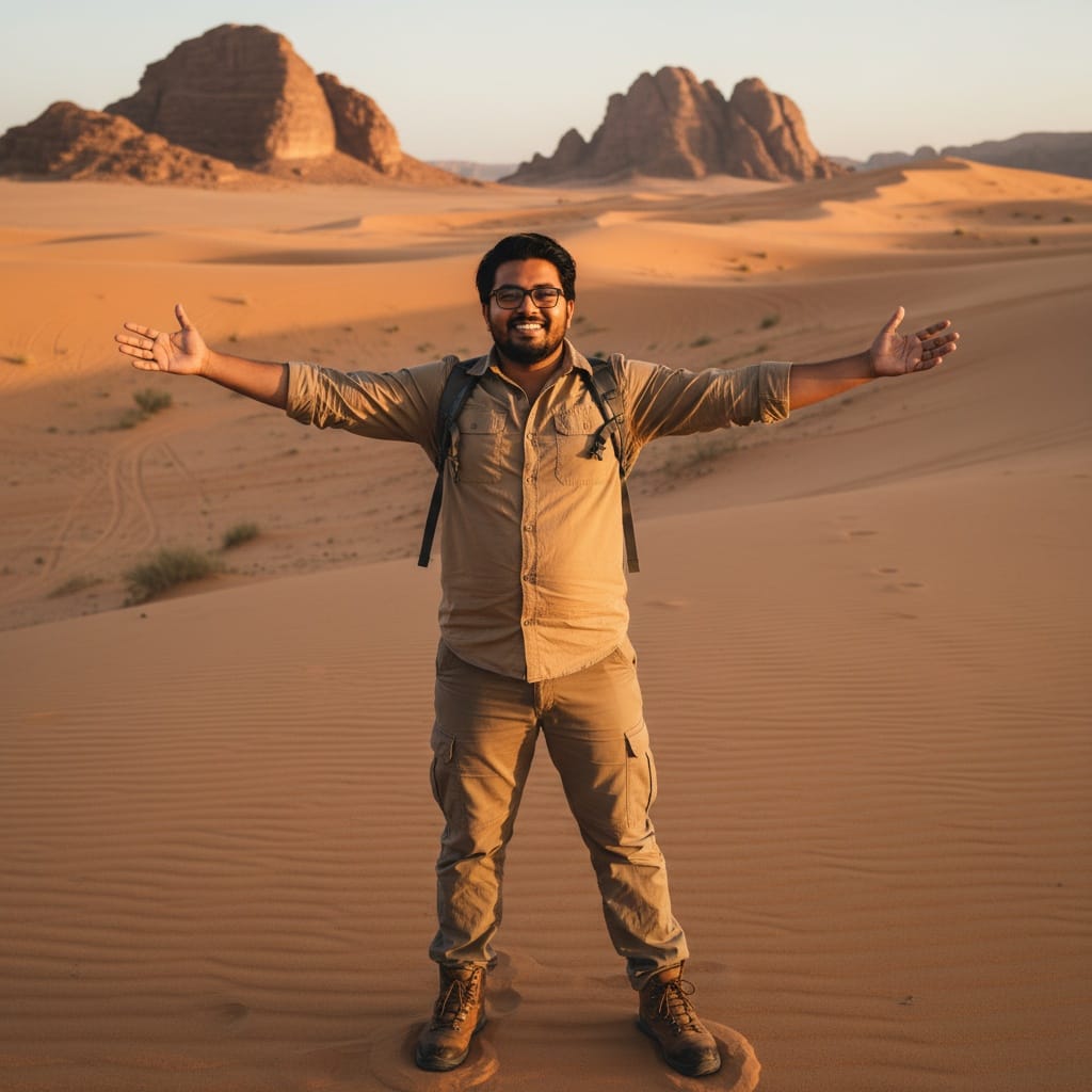 curve indian man desert adventure landscape 68030659