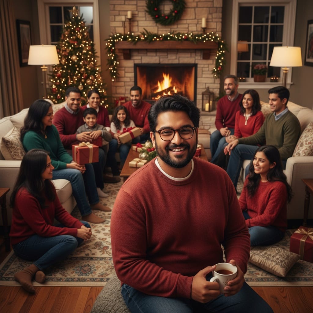 curve indian man holiday living room 57262812