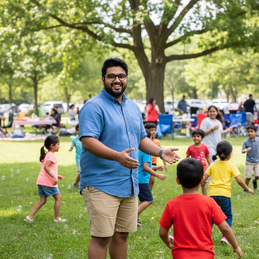 curve indian man kids cousins playing 51644665