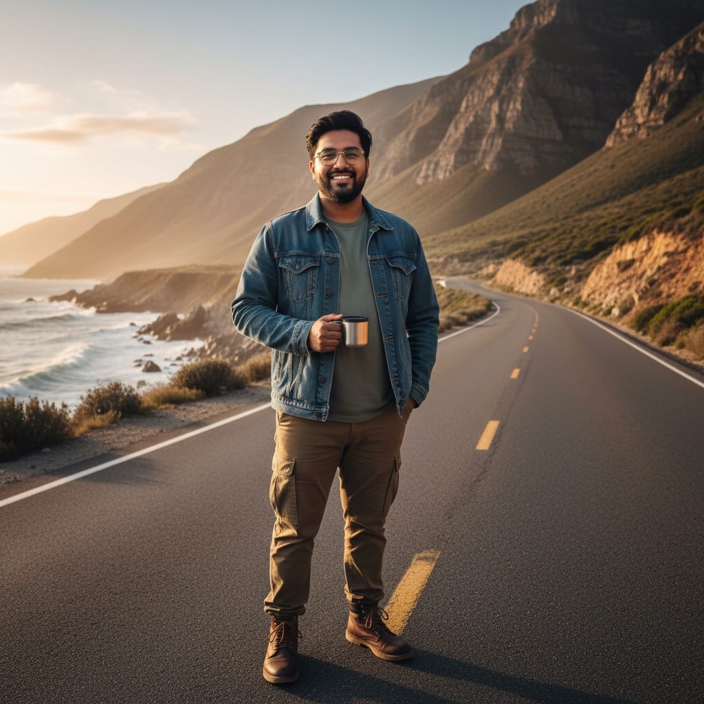 curve indian man scenic road wanderlust 24515747