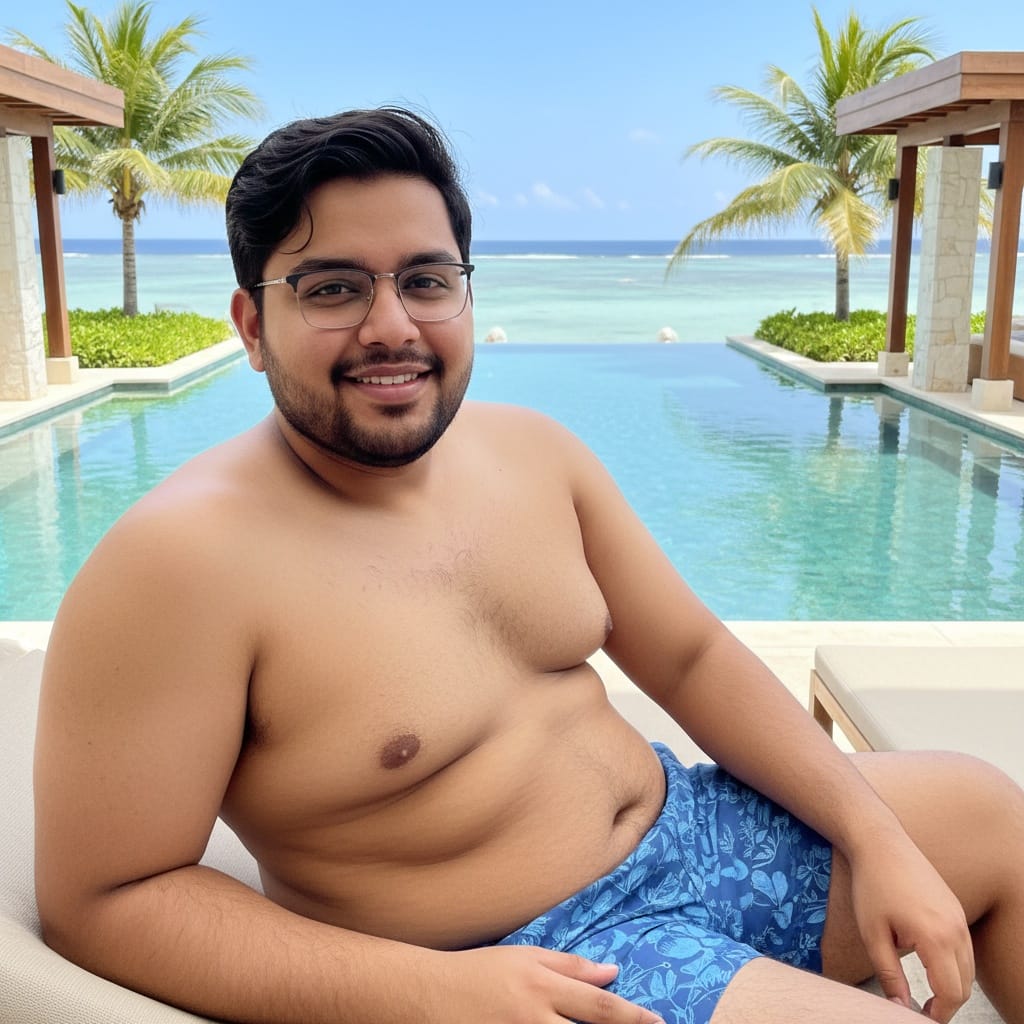 curve indian man tropical infinity pool 37739421