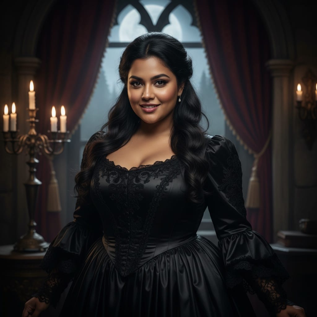 curve indian woman classic vampire portrait 26699356