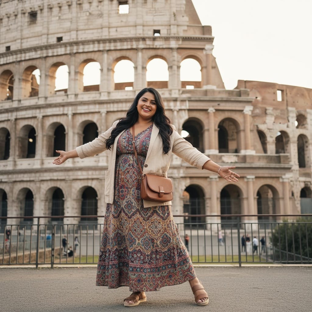 curve indian woman colosseum rome architecture 30398840