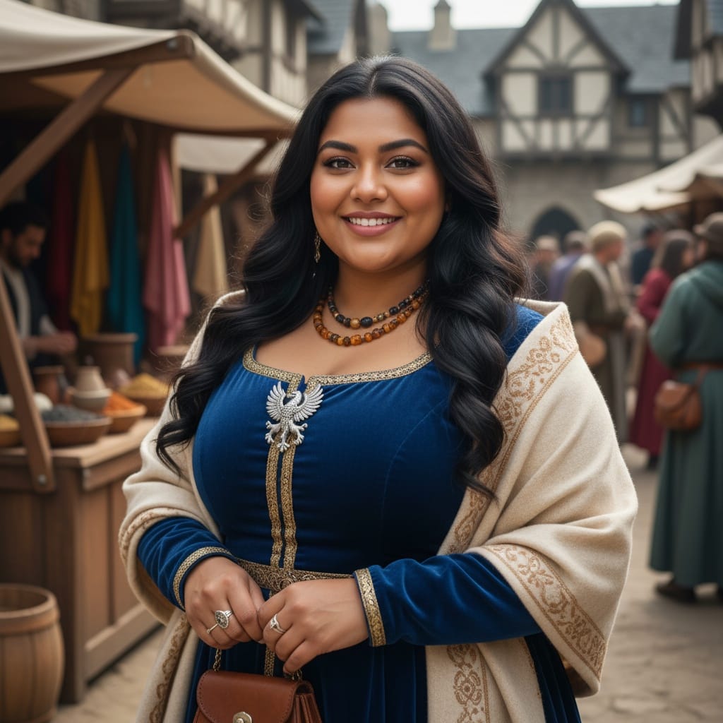 curve indian woman merchant marketplace outdoor 43297019