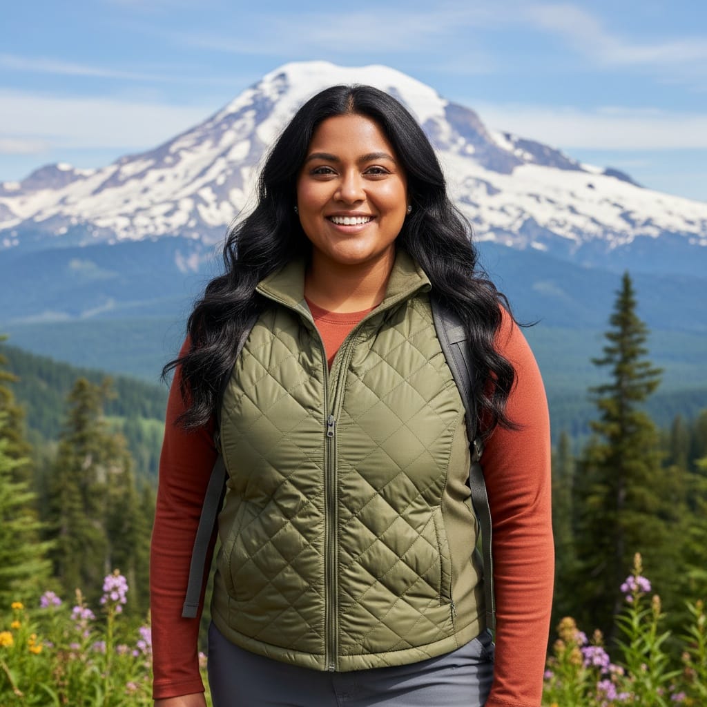 curve indian woman mount rainier backdrop 28404140