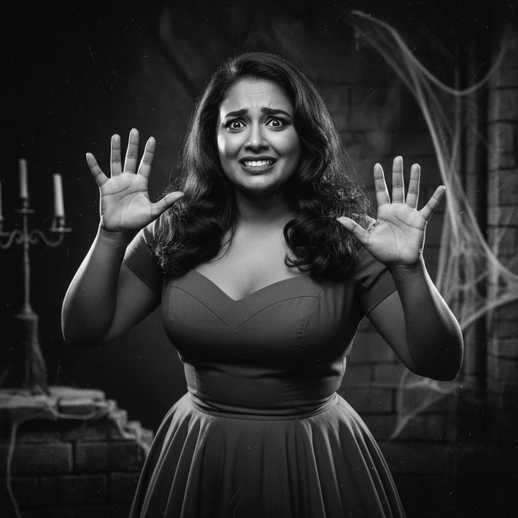 curve indian woman retro horror movie poster 62752989