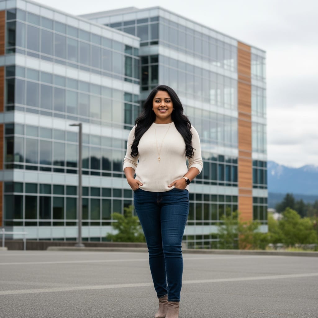 curve indian woman tech campus modern 57771362
