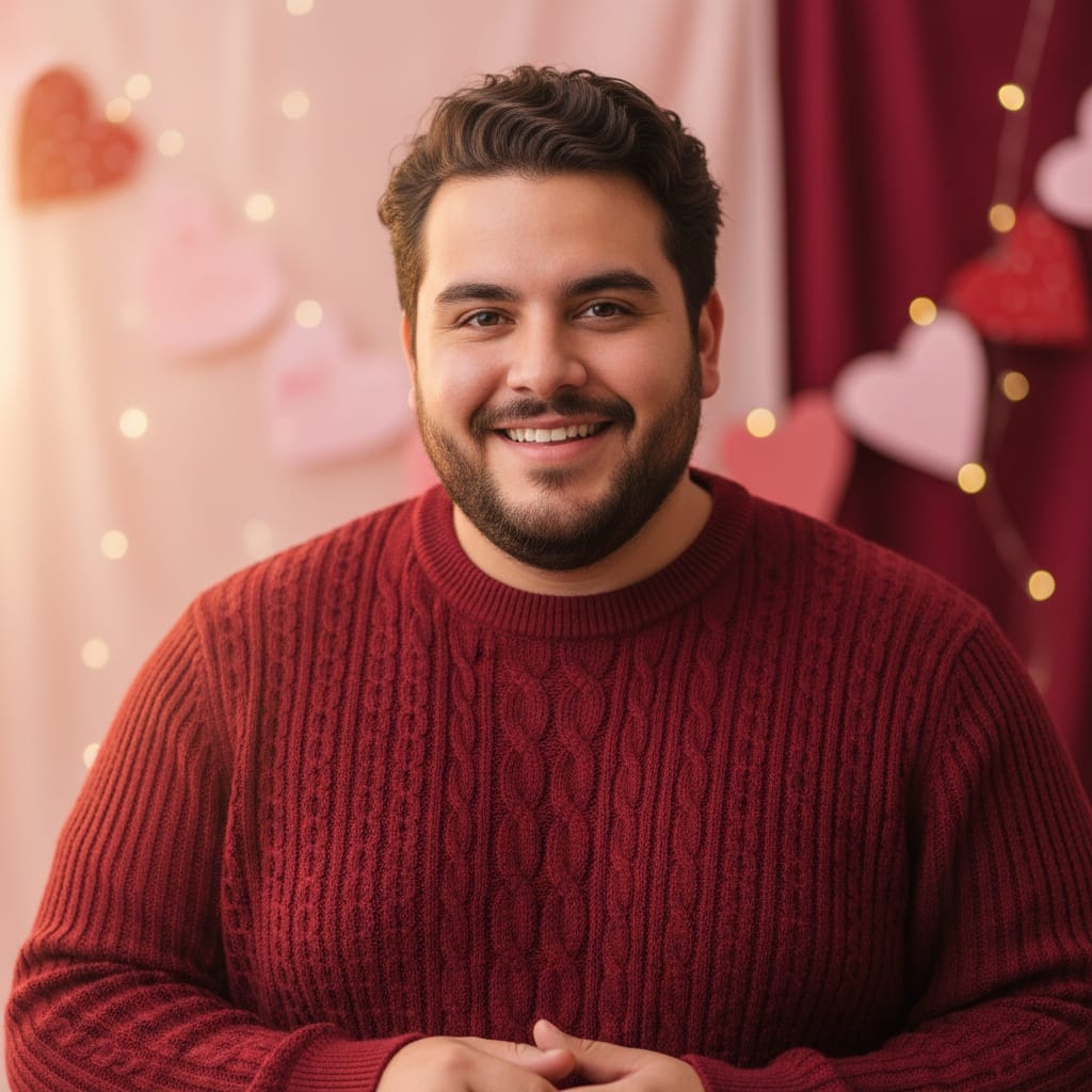 curve latino man cozy sweater portrait 95100947