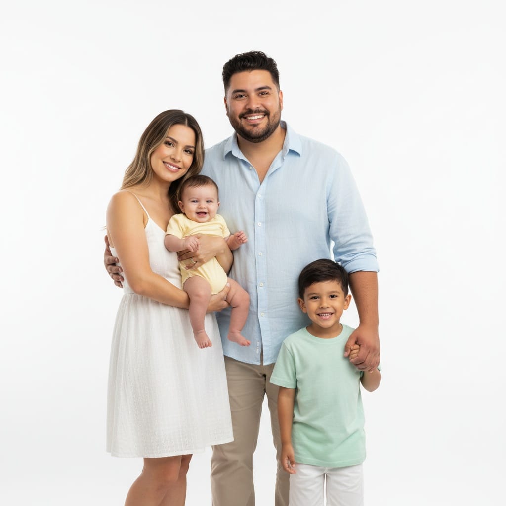 curve latino man white background bright modern 18019542