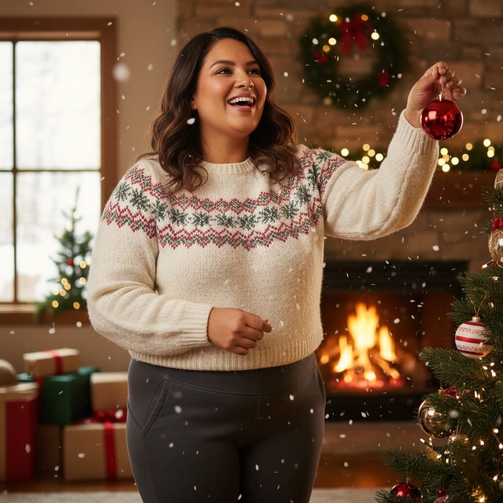 curve latino woman casual ornament decorating 24219319