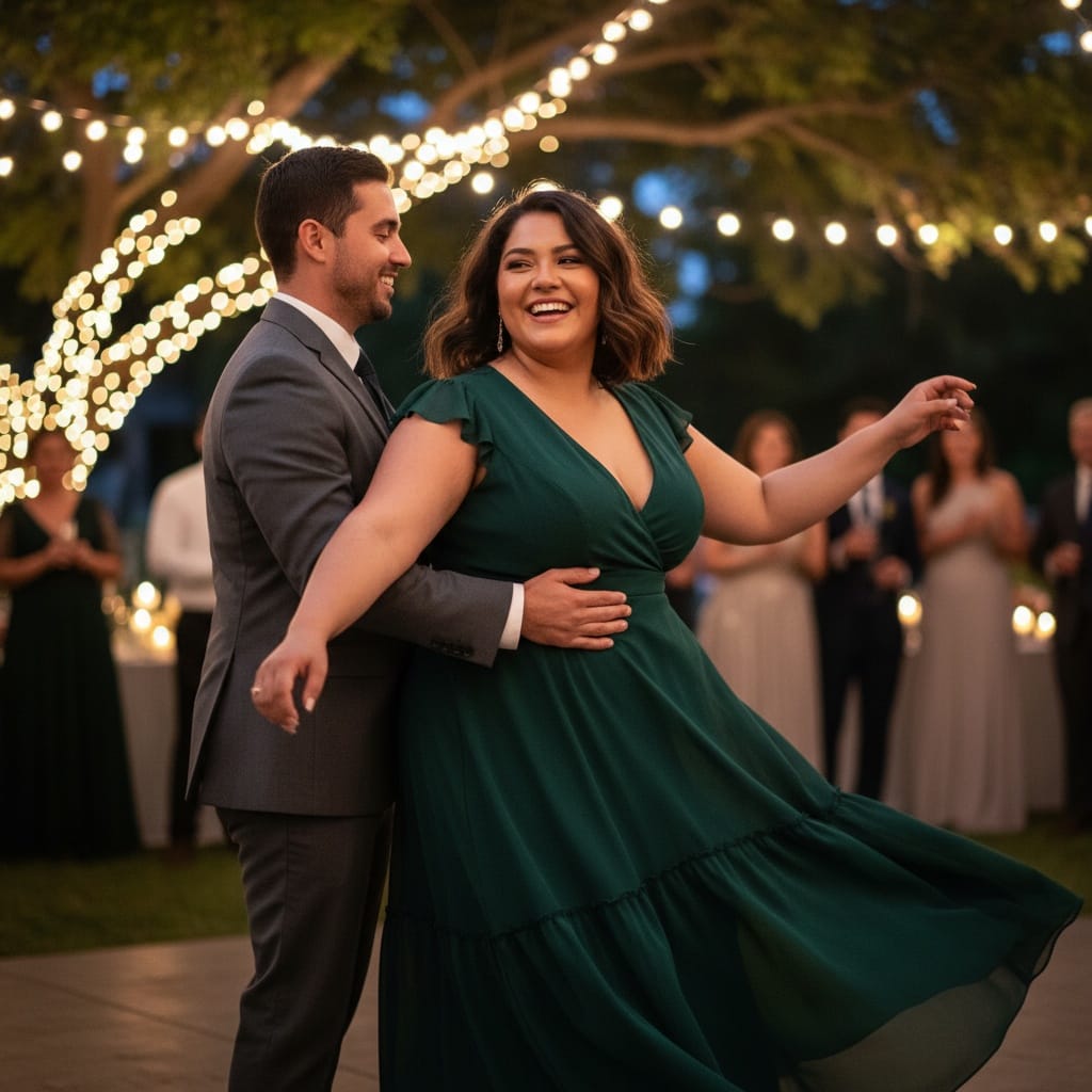 curve latino woman dancing together celebration 63118533