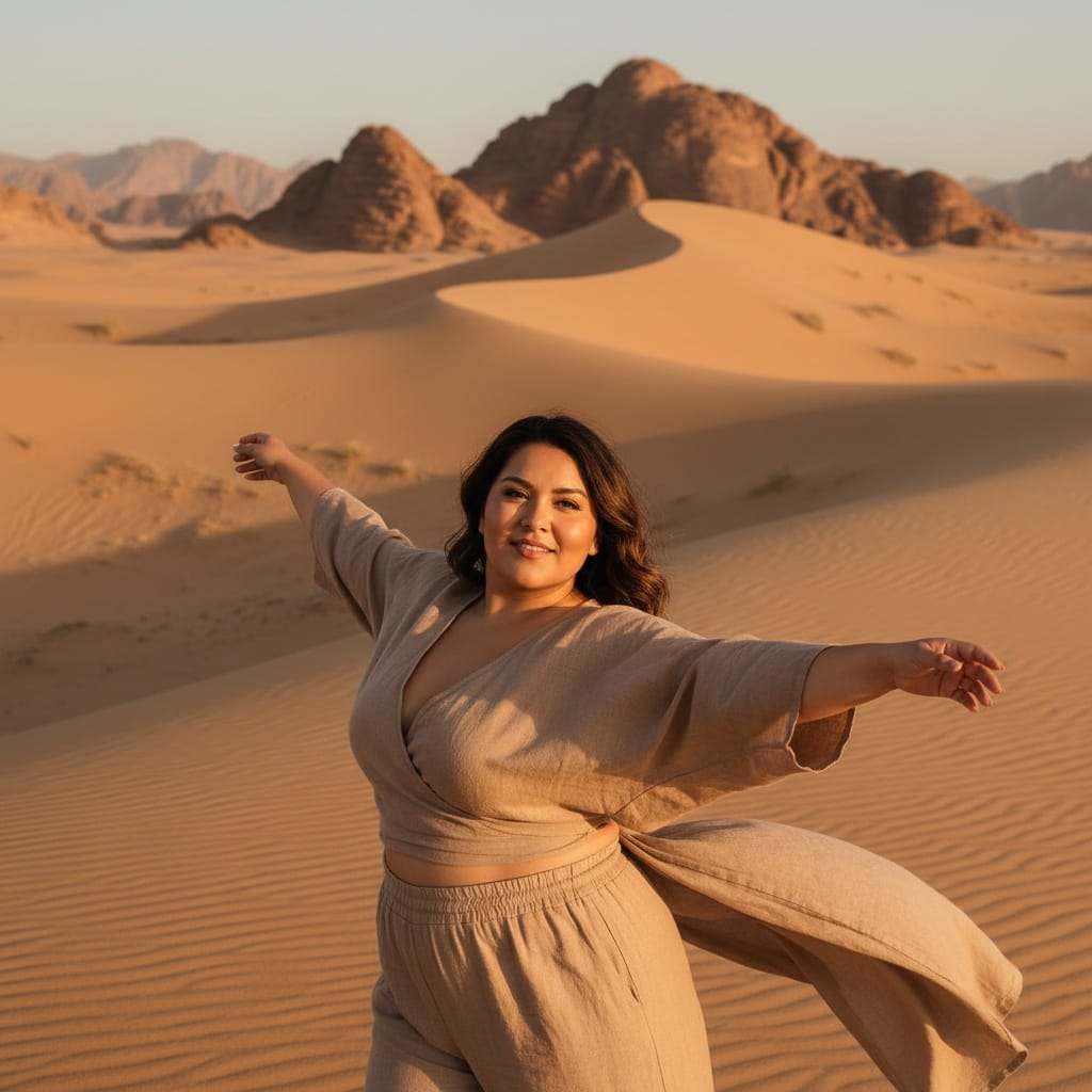 curve latino woman desert adventure landscape 67815111
