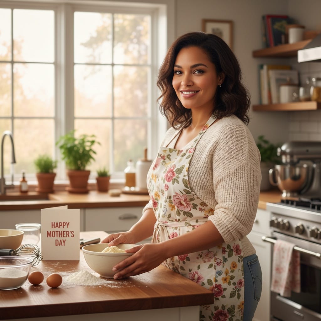 curve latino woman kitchen baking scene 51224957