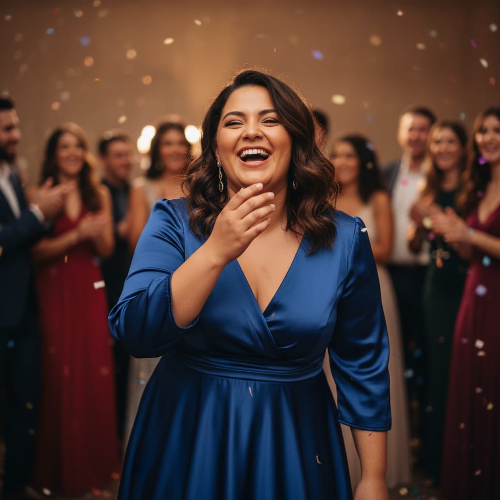 curve latino woman laughing candid moment 70821548