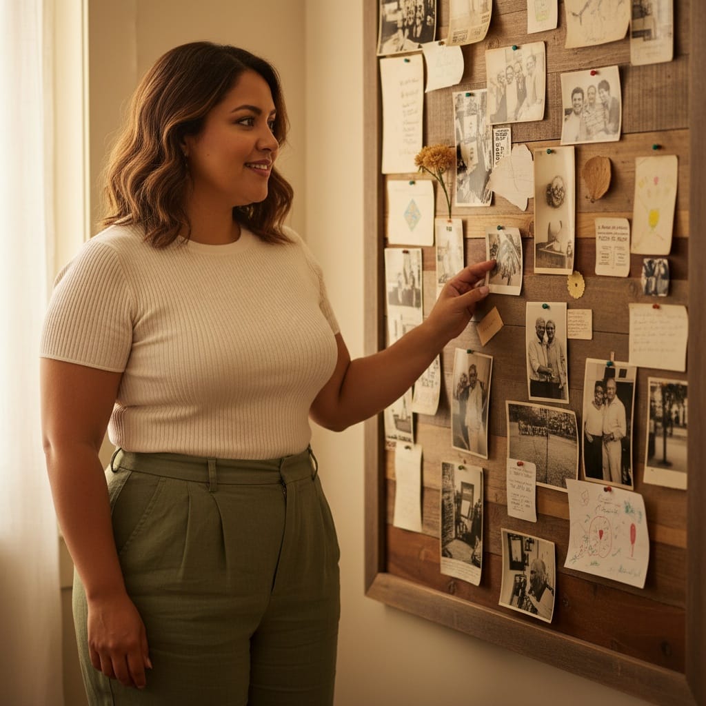 curve latino woman memory wall nostalgia 15629914