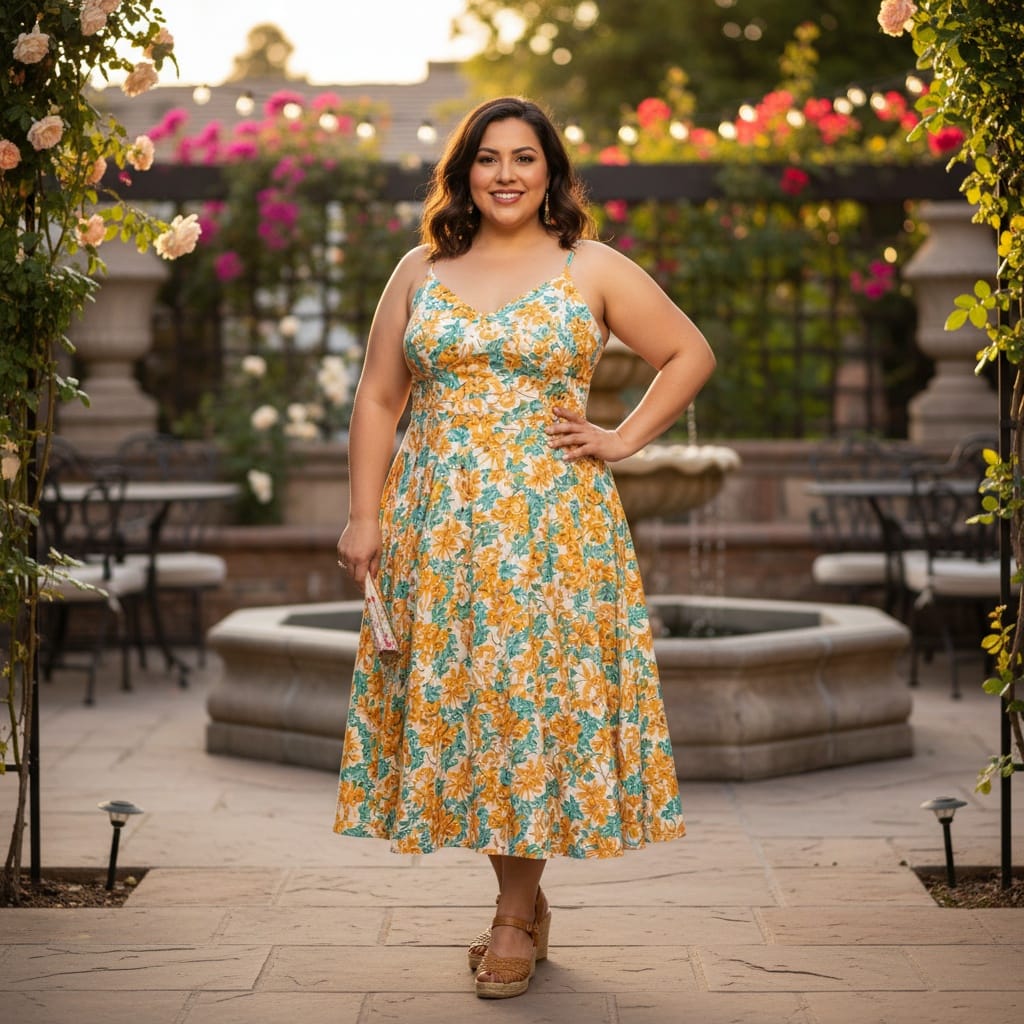 curve latino woman outdoor venue scenic backdrop 57963812