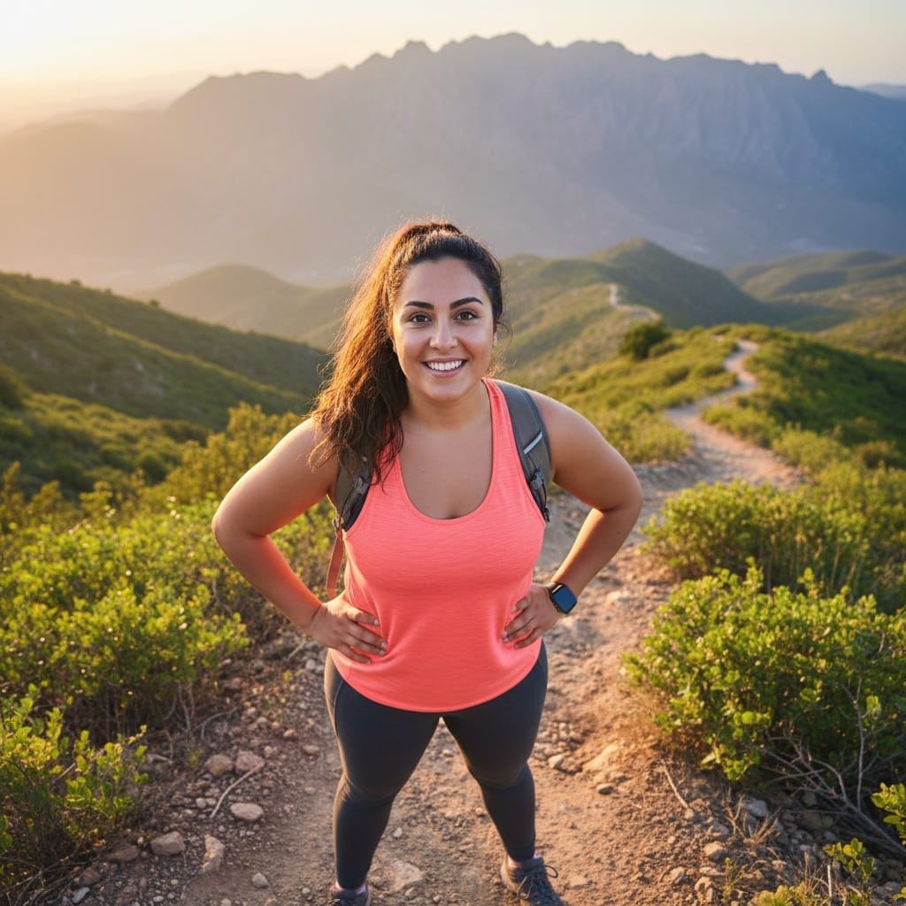 curve middle_eastern woman outdoor adventure trail 39349577