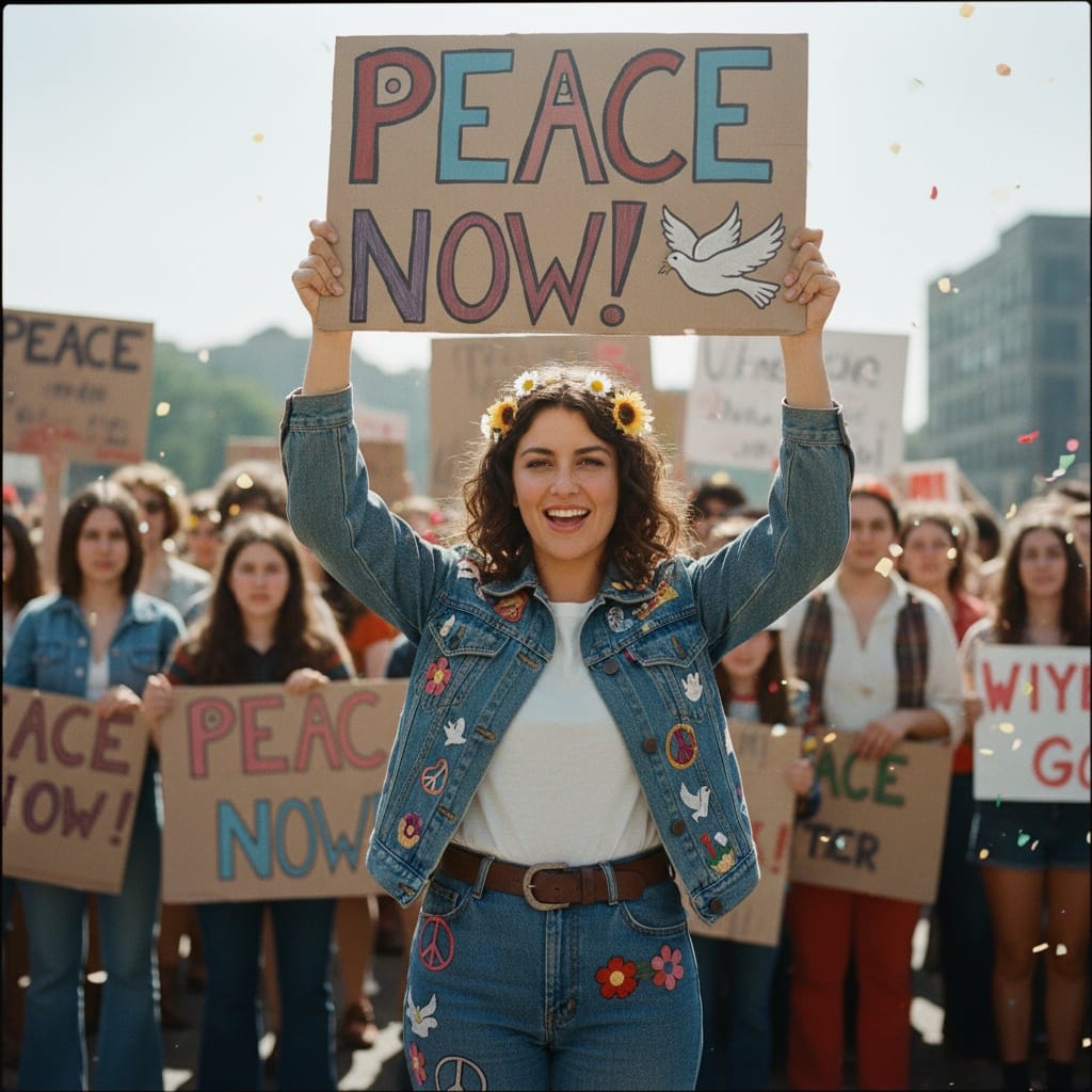 curve middle_eastern woman protest peace movement 11941621