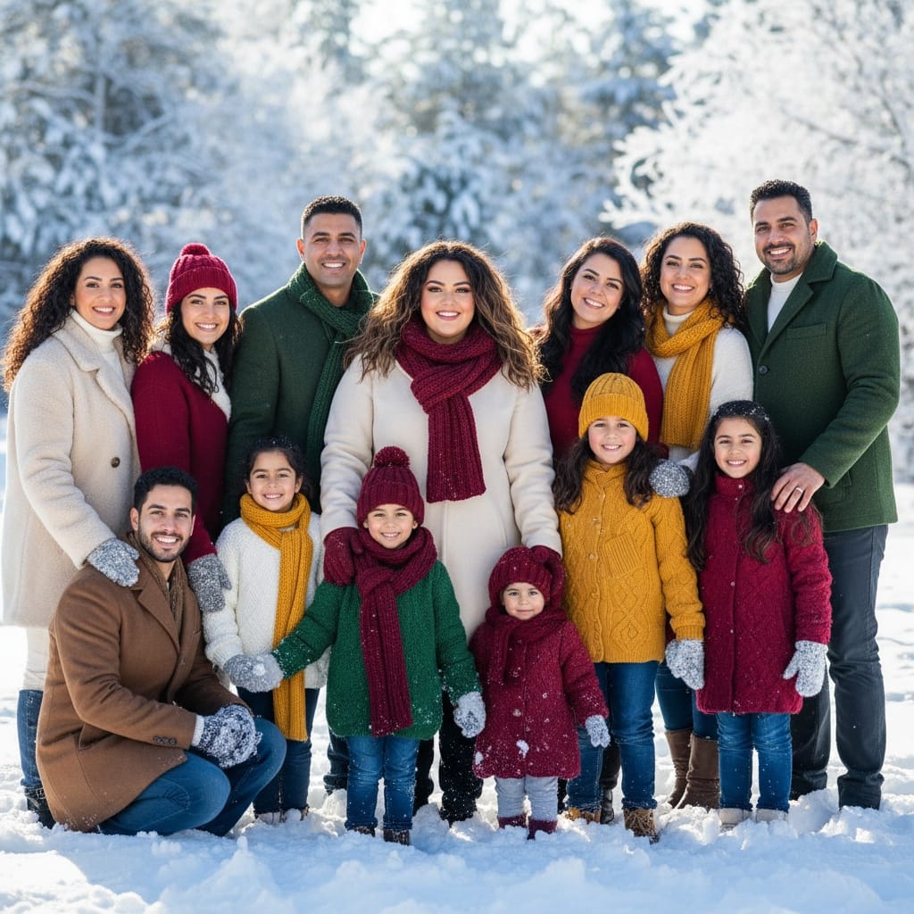 curve middle_eastern woman winter holiday outdoor 55590485