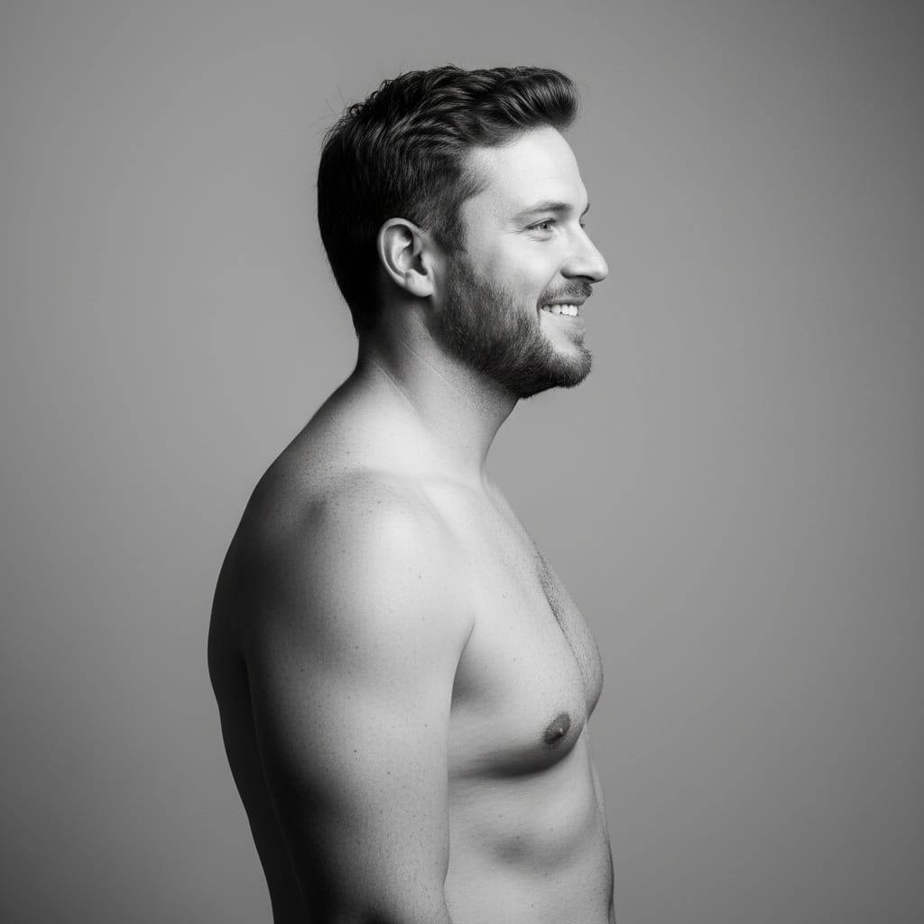 curve white man studio profile minimalist 45225372