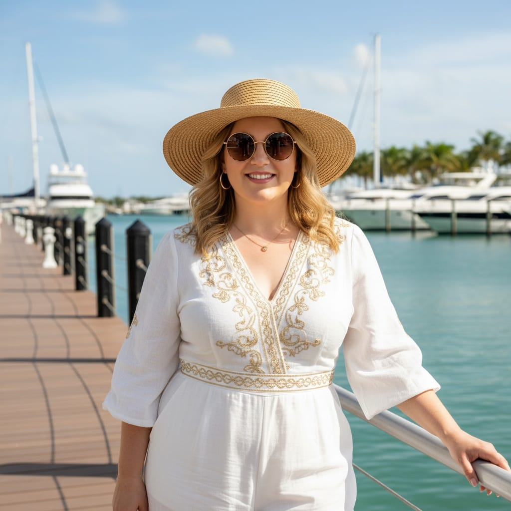 curve white woman bayside marina boats 18641396