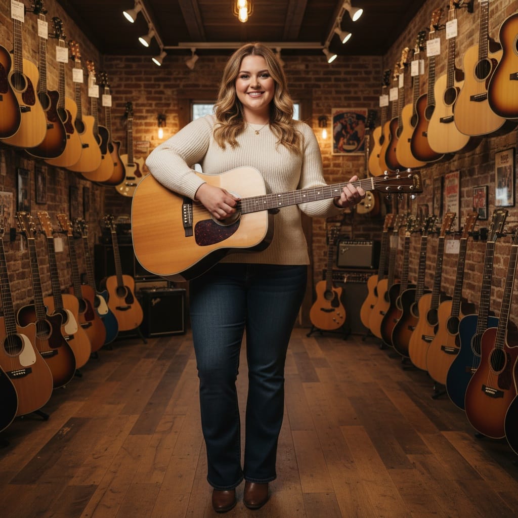 curve white woman music row guitar shop 23050376
